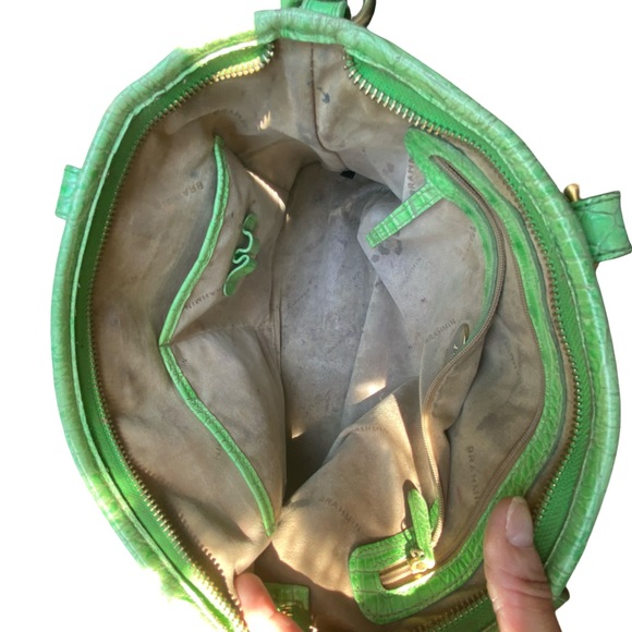 Brahmin Medium Asher Shoulder Bag in Aloe Glossy Melbourne - Picture 4 of 8